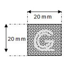 Rectangular sponge rubber cord | 20 x 20 mm| roll 25 meter